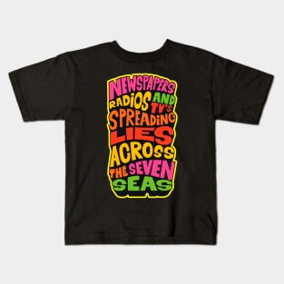 Revolutionary Truths: The Psychedelic Typo Manifesto Kids T-Shirt